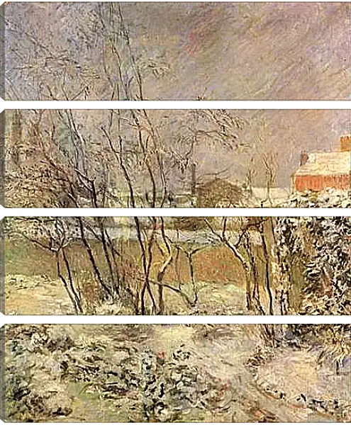 Модульная картина - Garden in Snow. Поль Гоген Модульная картина - Garden in Snow. Поль Гоген