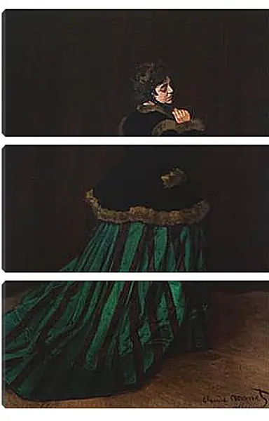 Модульная картина - The Woman in the Green Dress. Клод Моне Модульная картина - The Woman in the Green Dress. Клод Моне