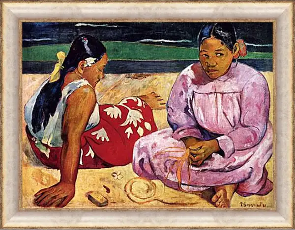Картина в раме - Frauen am Strand. Поль Гоген Картина в раме - Frauen am Strand. Поль Гоген