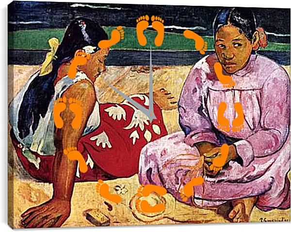 Часы картина - Frauen am Strand. Поль Гоген Часы картина - Frauen am Strand. Поль Гоген