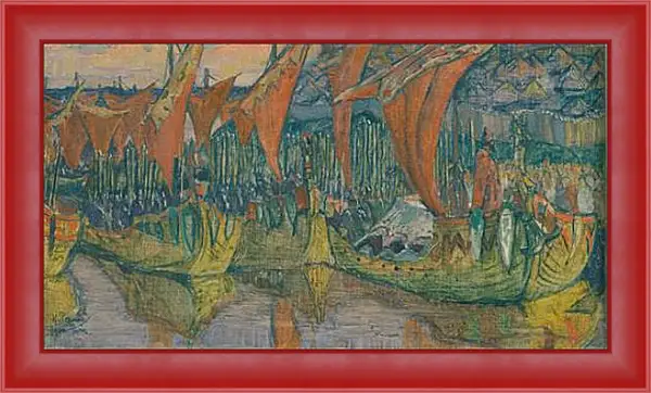 Картина в раме - Красные паруса. Рерих Николай Картина в раме - Красные паруса. Рерих Николай