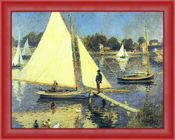 Картина в раме - Sailboats at Argenteuil. Пьер Огюст Ренуар Картина в раме - Sailboats at Argenteuil. Пьер Огюст Ренуар