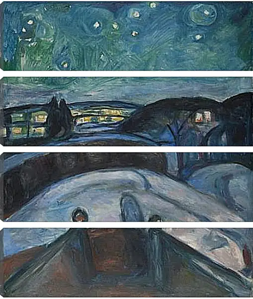 Модульная картина - Starry Night. Эдвард Мун Модульная картина - Starry Night. Эдвард Мун