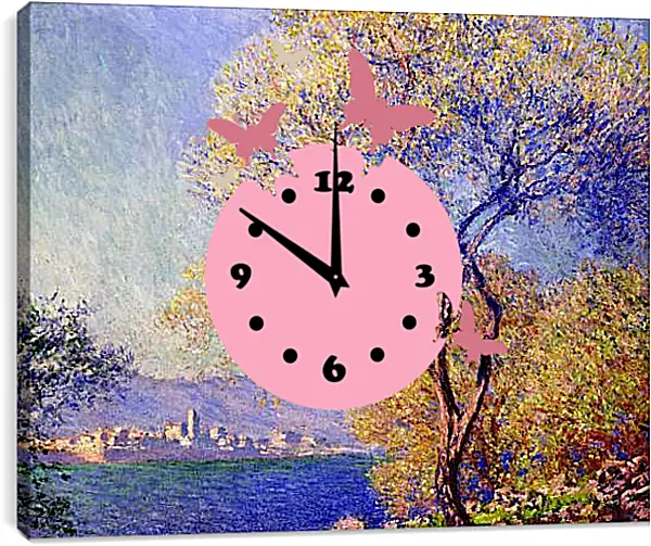 Часы картина - Antibes seen from the Salis Garden (1888). Клод Моне Часы картина - Antibes seen from the Salis Garden (1888). Клод Моне