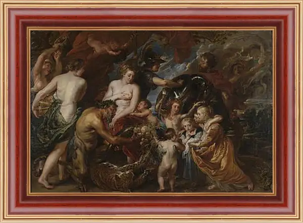 Картина в раме - Minerva protects Pax from Mars (Peace and War). Питер Пауль Рубенс Картина в раме - Minerva protects Pax from Mars (Peace and War). Питер Пауль Рубенс