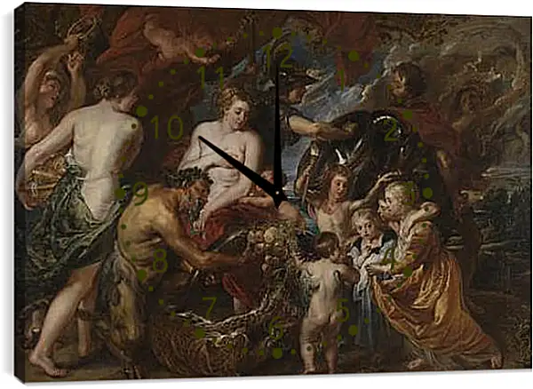 Часы картина - Minerva protects Pax from Mars (Peace and War). Питер Пауль Рубенс Часы картина - Minerva protects Pax from Mars (Peace and War). Питер Пауль Рубенс