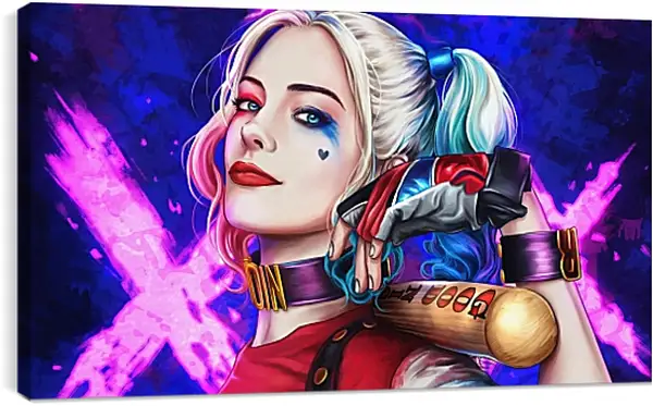 Постер на подрамнике - Харли Квинн (Harley Quinn), Марго Робби Постер на подрамнике - Харли Квинн (Harley Quinn), Марго Робби