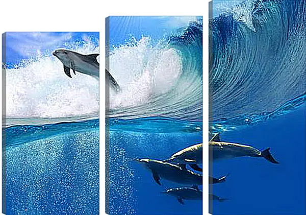 Модульная картина - delfines - дельфины Модульная картина - delfines - дельфины