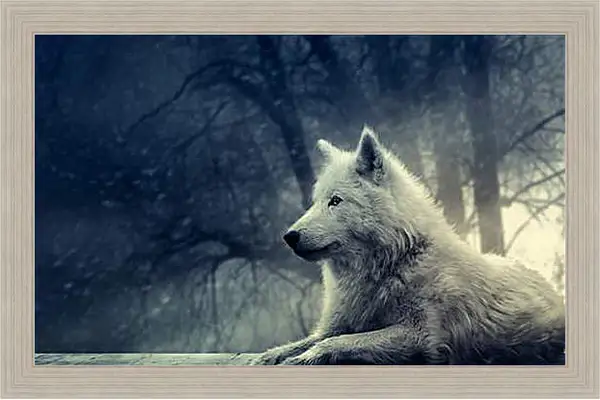 Картина в раме - wolf - волк Картина в раме - wolf - волк