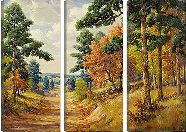 Модульная картина - Лес. Осень Модульная картина - Лес. Осень