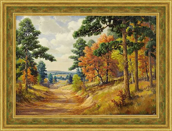 Картина в раме - Лес. Осень Картина в раме - Лес. Осень