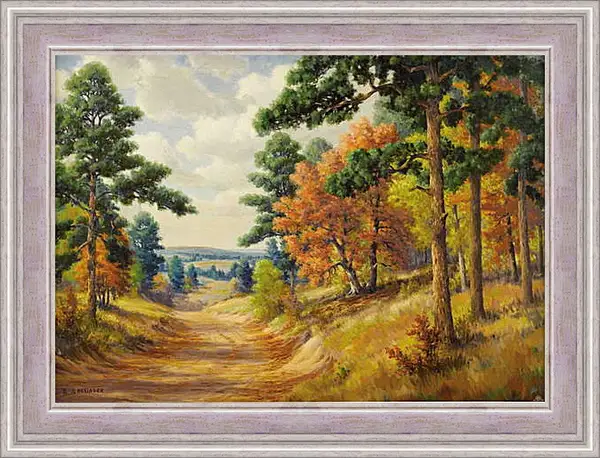 Картина в раме - Лес. Осень Картина в раме - Лес. Осень