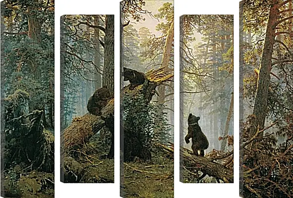 Модульная картина - Утро в сосновом бору. Иван Шишкин Модульная картина - Утро в сосновом бору. Иван Шишкин