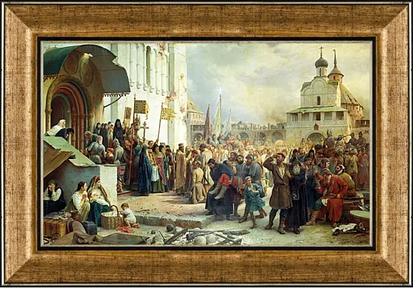 Картина в раме - Осада Троице-Cергиевой лавры. Василий Верещагин Картина в раме - Осада Троице-Cергиевой лавры. Василий Верещагин