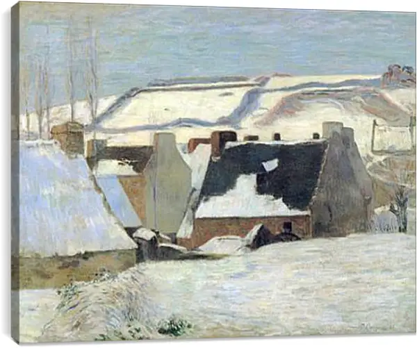 Постер на подрамнике - Effet de neige. Поль Гоген Постер на подрамнике - Effet de neige. Поль Гоген