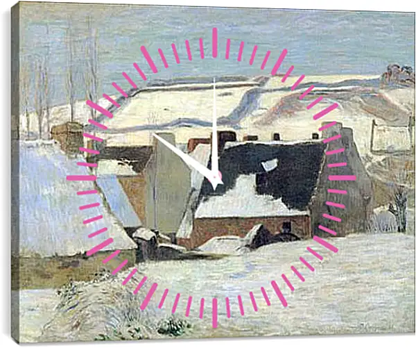 Часы картина - Effet de neige. Поль Гоген Часы картина - Effet de neige. Поль Гоген