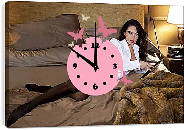 Часы картина - Меган Фокс (Megan Fox) Часы картина - Меган Фокс (Megan Fox)