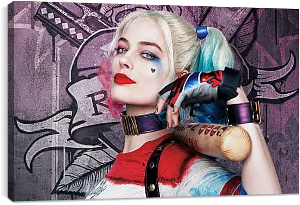 Постер на подрамнике - Харли Квинн (Harley Quinn), Марго Робби Постер на подрамнике - Харли Квинн (Harley Quinn), Марго Робби