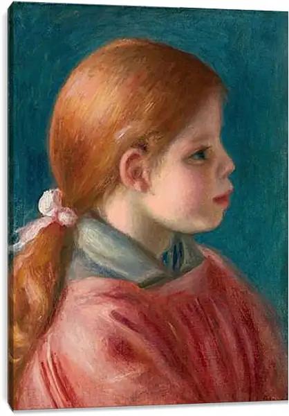 Постер на подрамнике - Tete de jeune fille. Пьер Огюст Ренуар Постер на подрамнике - Tete de jeune fille. Пьер Огюст Ренуар