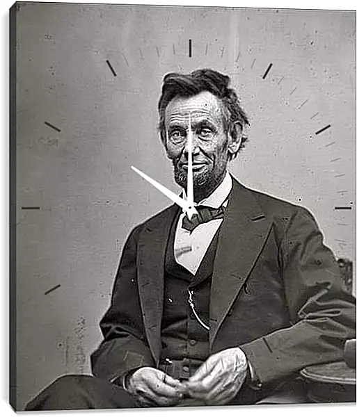 Часы картина - February 5, 1865. Abraham Lincoln. - 05 Февраля 1865г. Авраам Линкольн Часы картина - February 5, 1865. Abraham Lincoln. - 05 Февраля 1865г. Авраам Линкольн