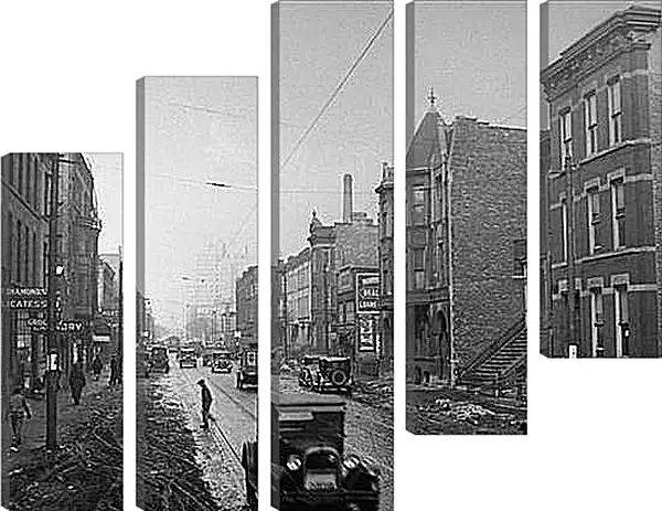 Модульная картина - Gangsters hideout across from slaying scene in Chicago, Illinois. This is a view of the 2100 block of North Clark Street, Chicago. The building on th - Чикаго, штат Иллинойс
Модульная картина - Gangsters hideout across from slaying scene in Chicago, Illinois. This is a view of the 2100 block of North Clark Street, Chicago. The building on th - Чикаго, штат Иллинойс