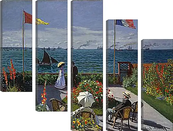Модульная картина - Jardin a Sainte-Adresse. Клод Моне Модульная картина - Jardin a Sainte-Adresse. Клод Моне