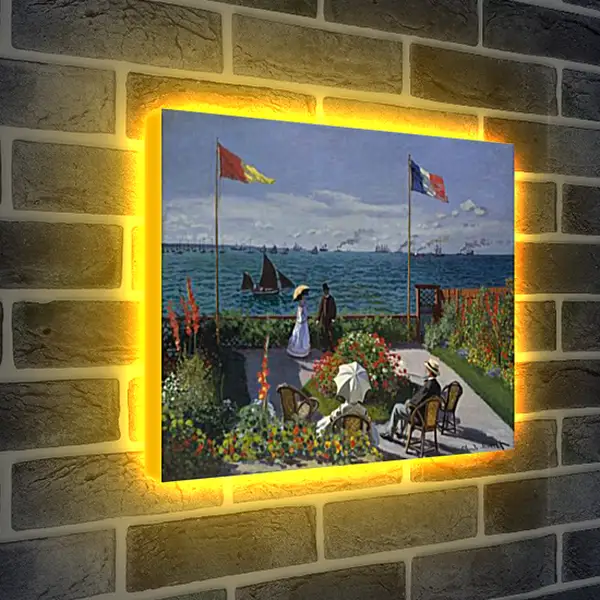 Лайтбокс световая панель - Jardin a Sainte-Adresse. Клод Моне Лайтбокс световая панель - Jardin a Sainte-Adresse. Клод Моне