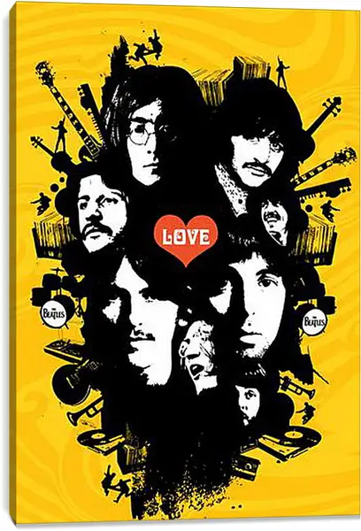 Постер на подрамнике - The Beatles - Битлз Постер на подрамнике - The Beatles - Битлз