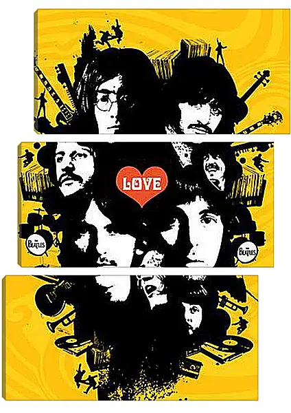 Модульная картина - The Beatles - Битлз Модульная картина - The Beatles - Битлз