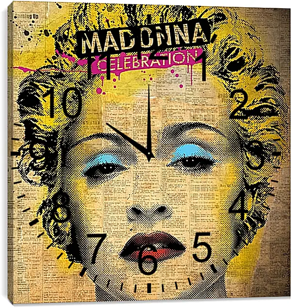 Часы картина - Madonna - Мадонна Часы картина - Madonna - Мадонна