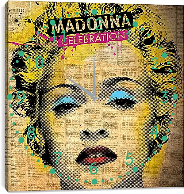 Часы картина - Madonna - Мадонна Часы картина - Madonna - Мадонна