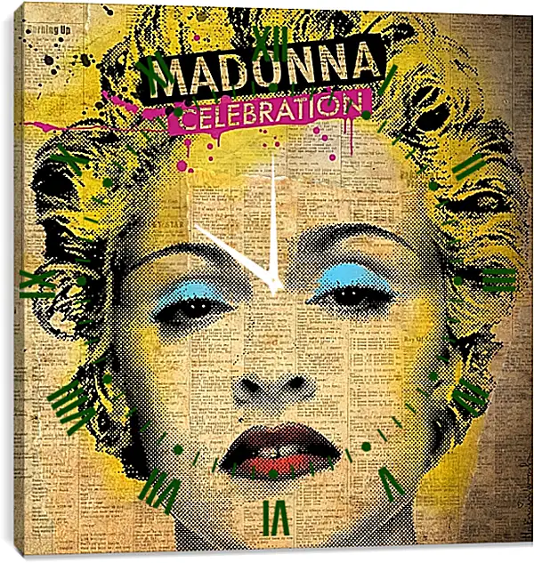 Часы картина - Madonna - Мадонна Часы картина - Madonna - Мадонна