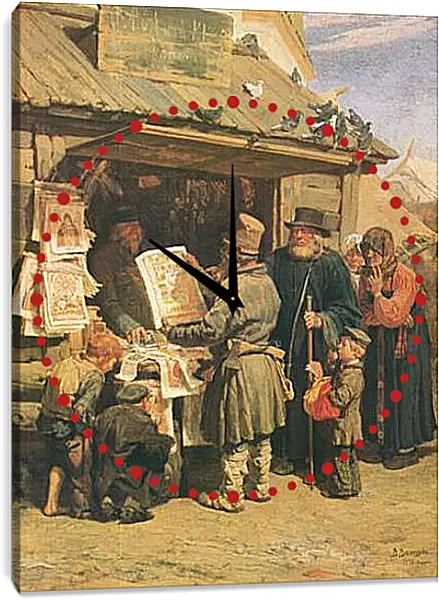 Часы картина - Книжная лавка. Виктор Васнецов Часы картина - Книжная лавка. Виктор Васнецов