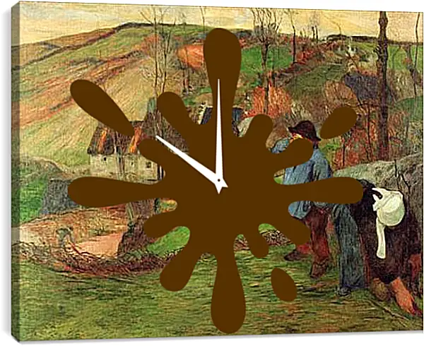 Часы картина - Landscape of Brittany. Поль Гоген Часы картина - Landscape of Brittany. Поль Гоген