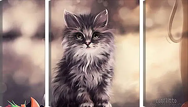 Модульная картина - Котенок Модульная картина - Котенок