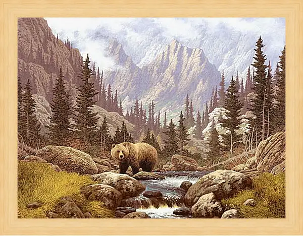 Картина в раме - Медведь Картина в раме - Медведь