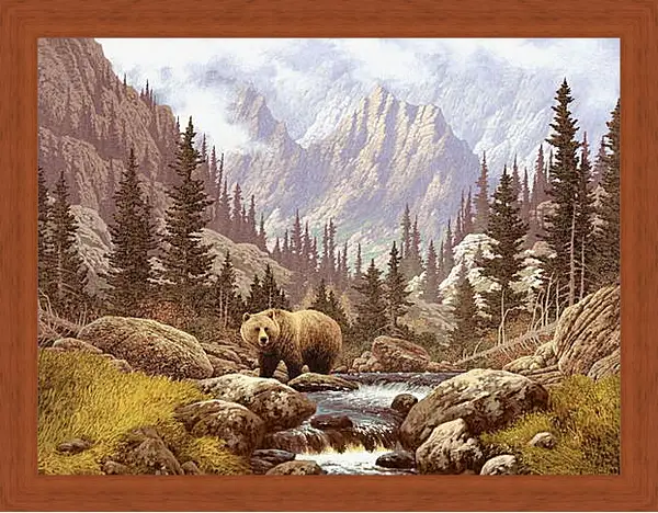 Картина в раме - Медведь Картина в раме - Медведь