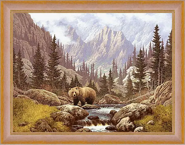 Картина в раме - Медведь Картина в раме - Медведь