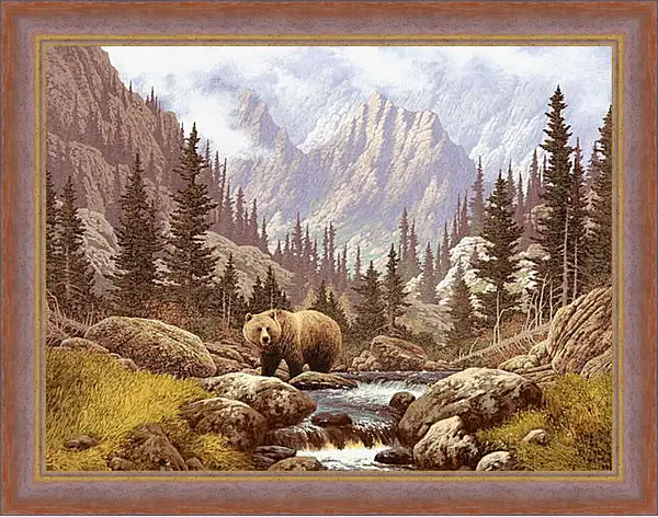 Картина в раме - Медведь Картина в раме - Медведь