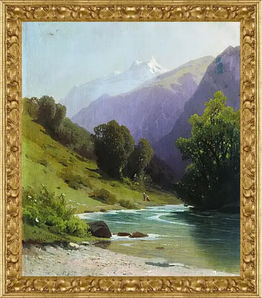 Картина в раме - Горный пейзаж. Мещерский Арсений Картина в раме - Горный пейзаж. Мещерский Арсений
