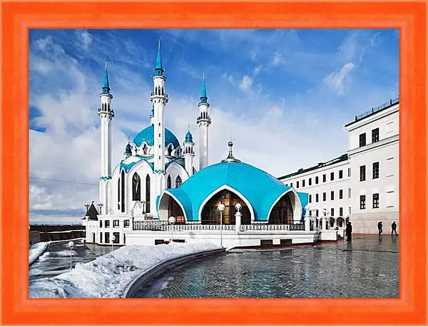 Картина в раме - Мечеть с голубыми куполами Картина в раме - Мечеть с голубыми куполами