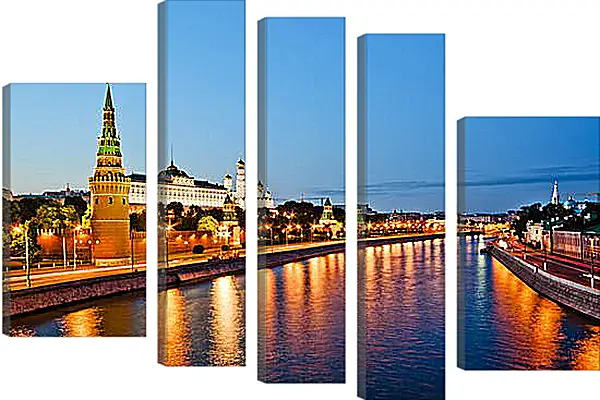 Модульная картина - Москва река и Кремль Модульная картина - Москва река и Кремль