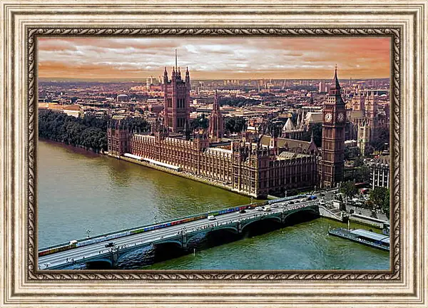 Картина в раме - Лондон. Биг-Бен. Картина в раме - Лондон. Биг-Бен.