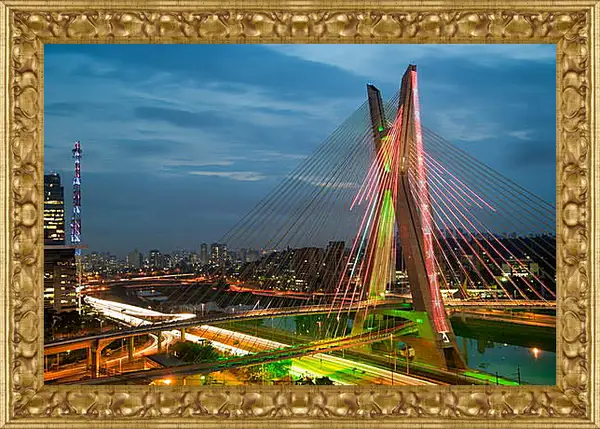 Картина в раме - Вечерний мост Картина в раме - Вечерний мост