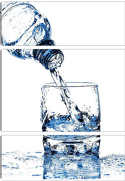 Модульная картина - Стакан воды Модульная картина - Стакан воды