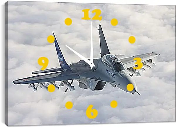 Часы картина - МиГ-35 Часы картина - МиГ-35
