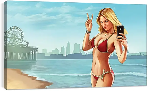 Постер на подрамнике - Заставка. GTA V Постер на подрамнике - Заставка. GTA V
