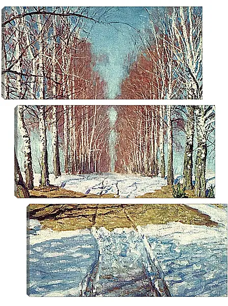 Модульная картина - Зимнее утро. Грабарь И. Э. Модульная картина - Зимнее утро. Грабарь И. Э.
