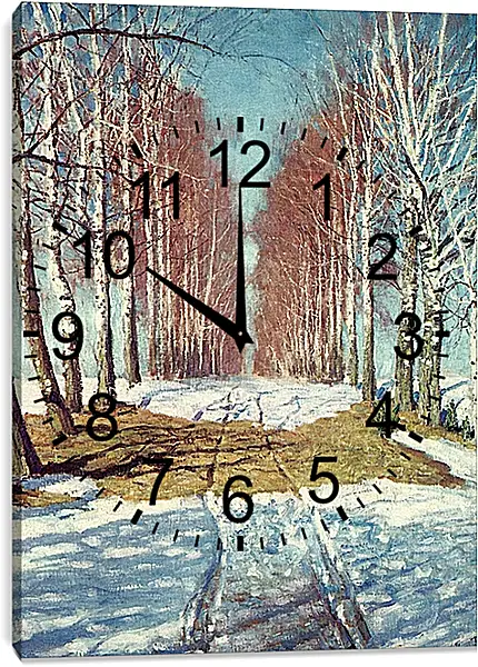 Часы картина - Зимнее утро. Грабарь И. Э. Часы картина - Зимнее утро. Грабарь И. Э.