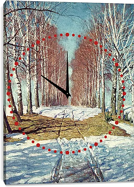 Часы картина - Зимнее утро. Грабарь И. Э. Часы картина - Зимнее утро. Грабарь И. Э.